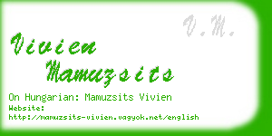 vivien mamuzsits business card